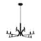 Designers Fountain Skye 12-Light Matte Black Minimalist Tiered Candle Chandelier for Dining Rooms D314C-12CH-MB - alternate 8